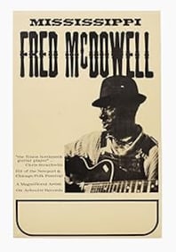 Mississippi Fred McDowell 1966 Concert Poster 1st Printing