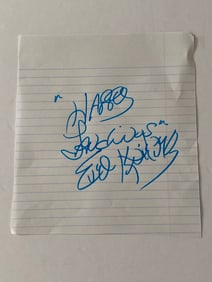 Evel Knievel Autogrpah Paper