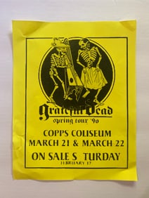 Grateful Dead 1990 Spring Tour Concert Flyer