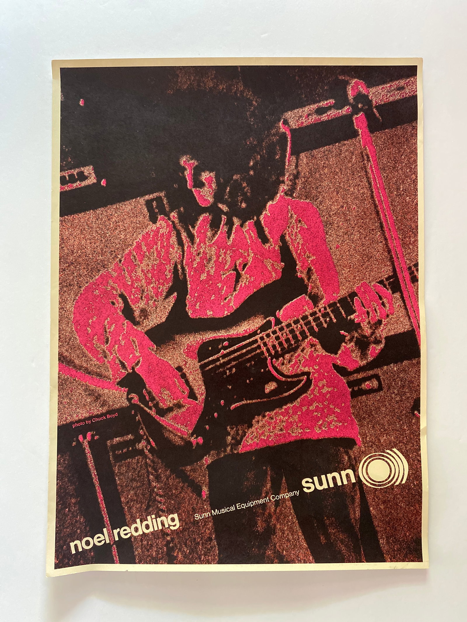 Noel Redding 1969's Sun Music Poster: Noel Redding 1969's Sun Music Poster — 10.5x14-inch poster