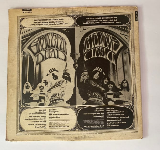 Pig Pen Autographed Grateful Dead Record Album: This extraordinary collectible is a Pigpen–autographed Grateful Dead record album, a true gem for fans of the band and rock memorabilia collectors alike. Ronald “Pigpen” McKernan, a founding