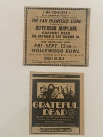 Grateful Dead 1960's Concert Promo Ad Lot