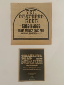 Grateful Dead 1969 Concert Promo Ads