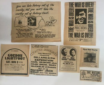 1960's Rock Concert Promo Ad Lot