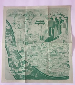 The Beatles Map Poster 1st Printing