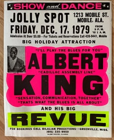 Albert King 1979 Jolly Spot Concert Poster 1st Printing