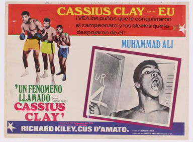 Muhammad Ali 1970 Italian Movie Poster 1st Printing