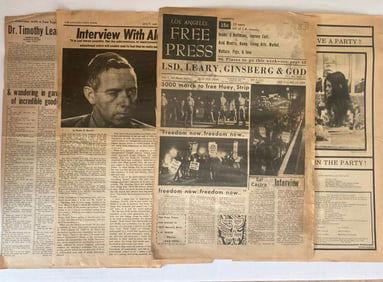 Timothy Leary Alan Watts LSD Psychedelic Ephemera