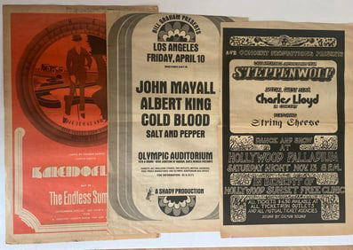 1967 & 1968 Rock & Blues Promo Ad Lot