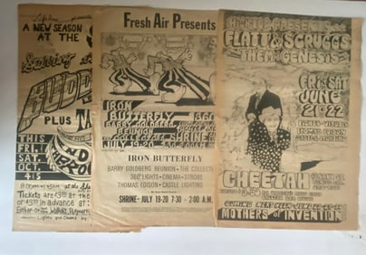 1960's Rock Concert Promo Ads