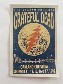 Grateful Dead 1990 London Concert Flyer 1st printing