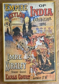 1896 Empire of India Exhibition Poster 1st Printing