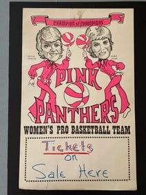 Pink Panther Early Women's Pro Basketball Poster