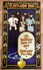 Fleetwood Mac 1977 Oakland Stadium Concert Poster 1st Printing
