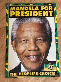 Mandela For President South Afircan Election Poster 1st Printing