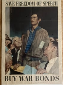 Norman Rockwell World War 2 Liberty Bonds Newspaper Poster