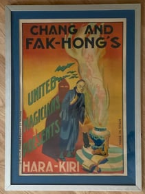 Antique Chang and Fak Hong's Magician Poster