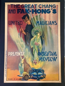 The Great Chang and Fak-Hong Oriental Review Magician Poster