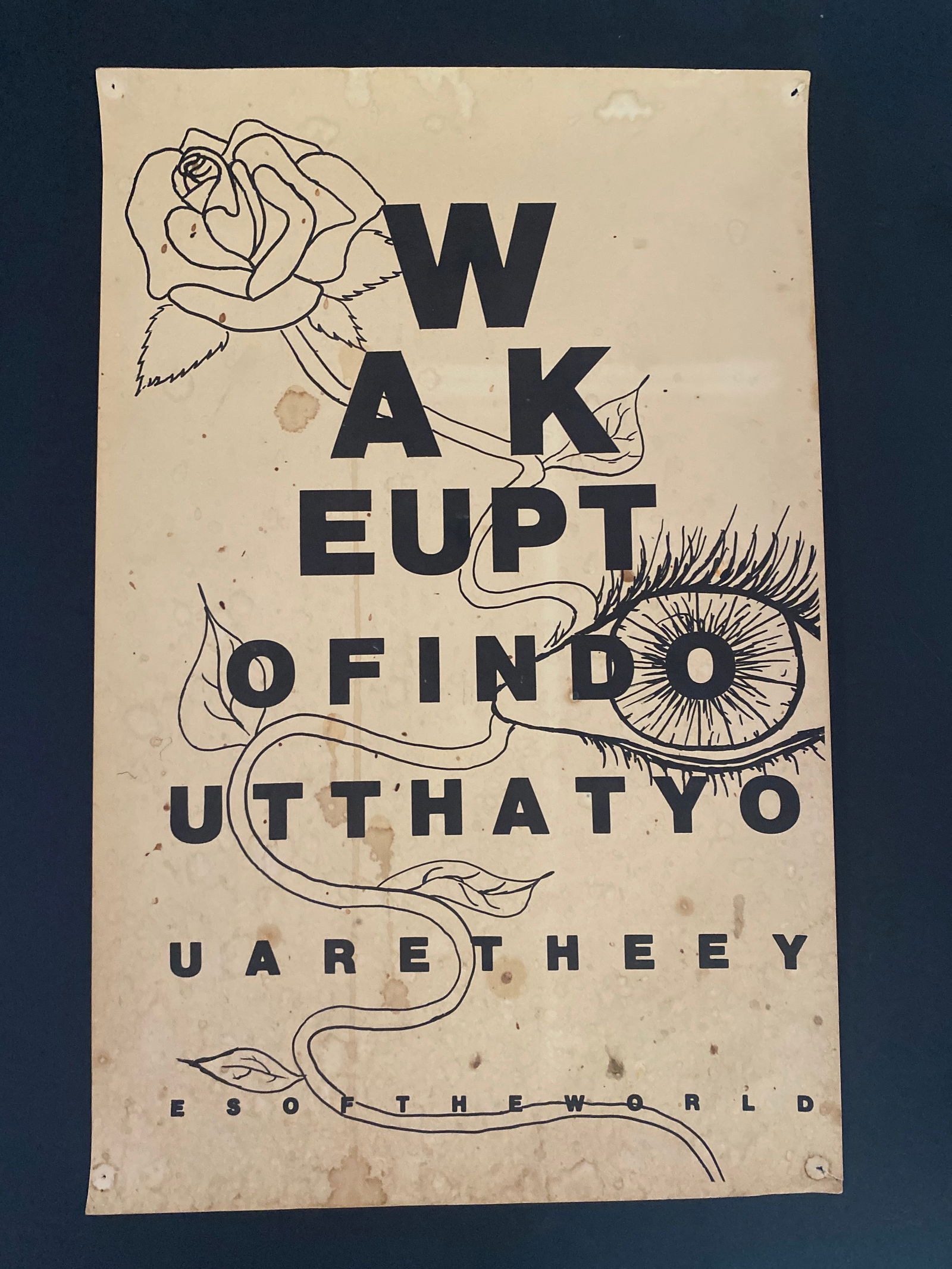 Grateful Dead 1975 Eyes of the World Poster 1st Printing (1 of 2)