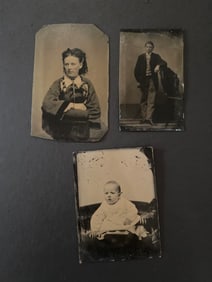 19th Centruy Confederate Tin Type Photographs (3)