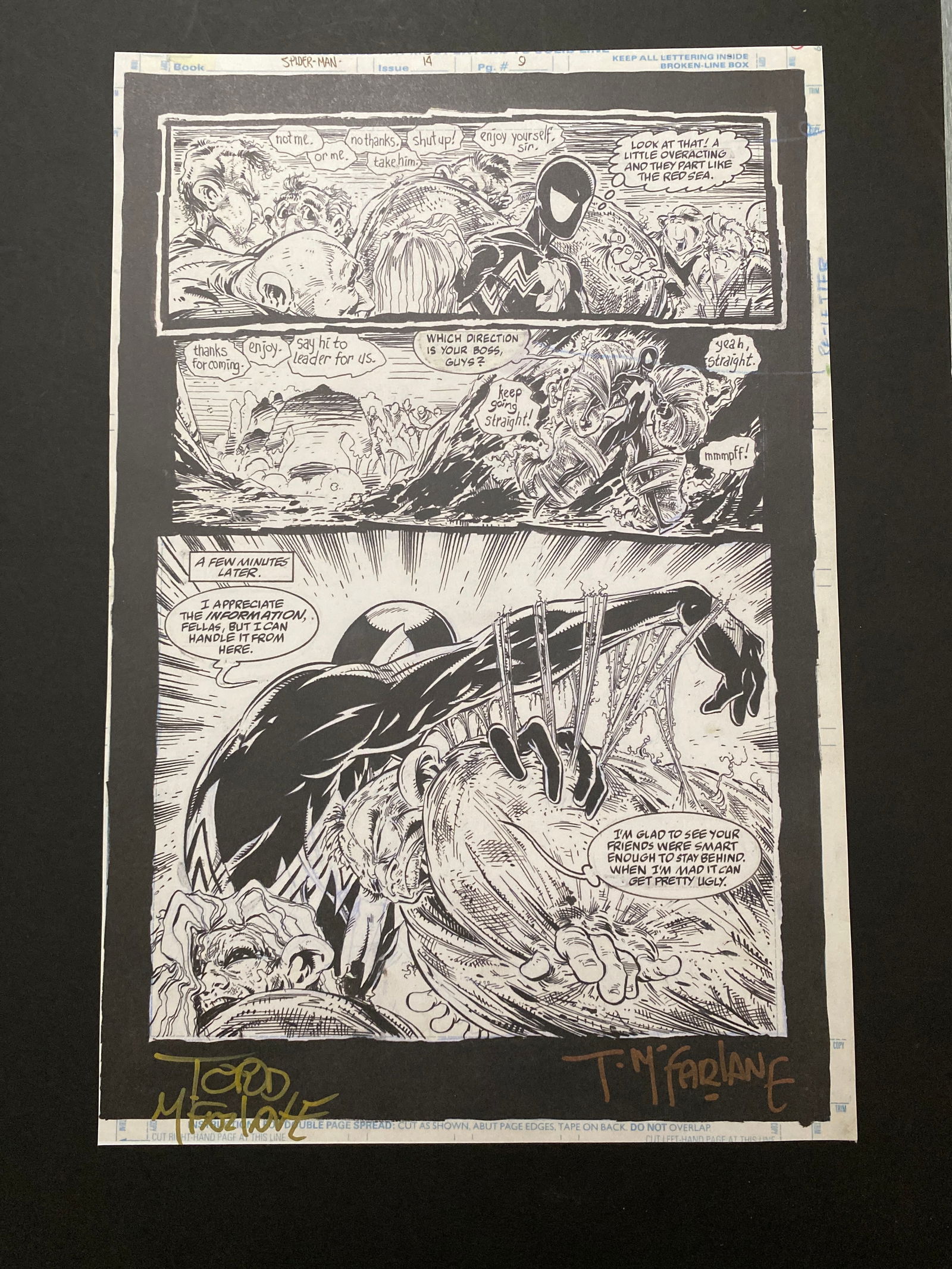 Todd McFarlane Signed Marvel Comic Art Print (1 of 2)