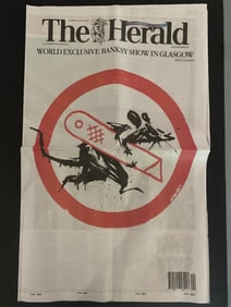 Banksy Cut and Run Art Exhibit Newspaper Promo