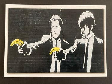 Banksy Original Pulp Fiction Postcard