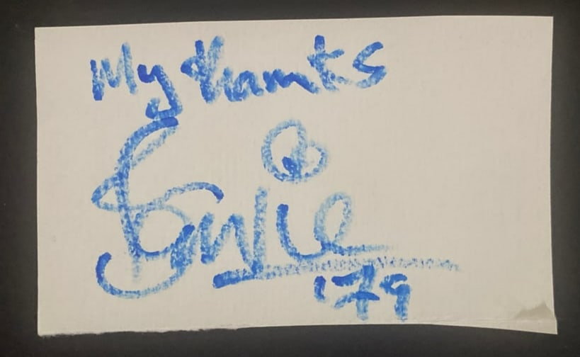 David Bowie Autographed Card (1 of 1)