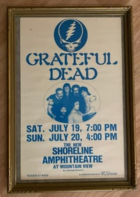 Grateful Dead 1989 Shoreline Concert Poster 1st Printing