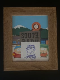 Trey Parker Signed South Park Drawing