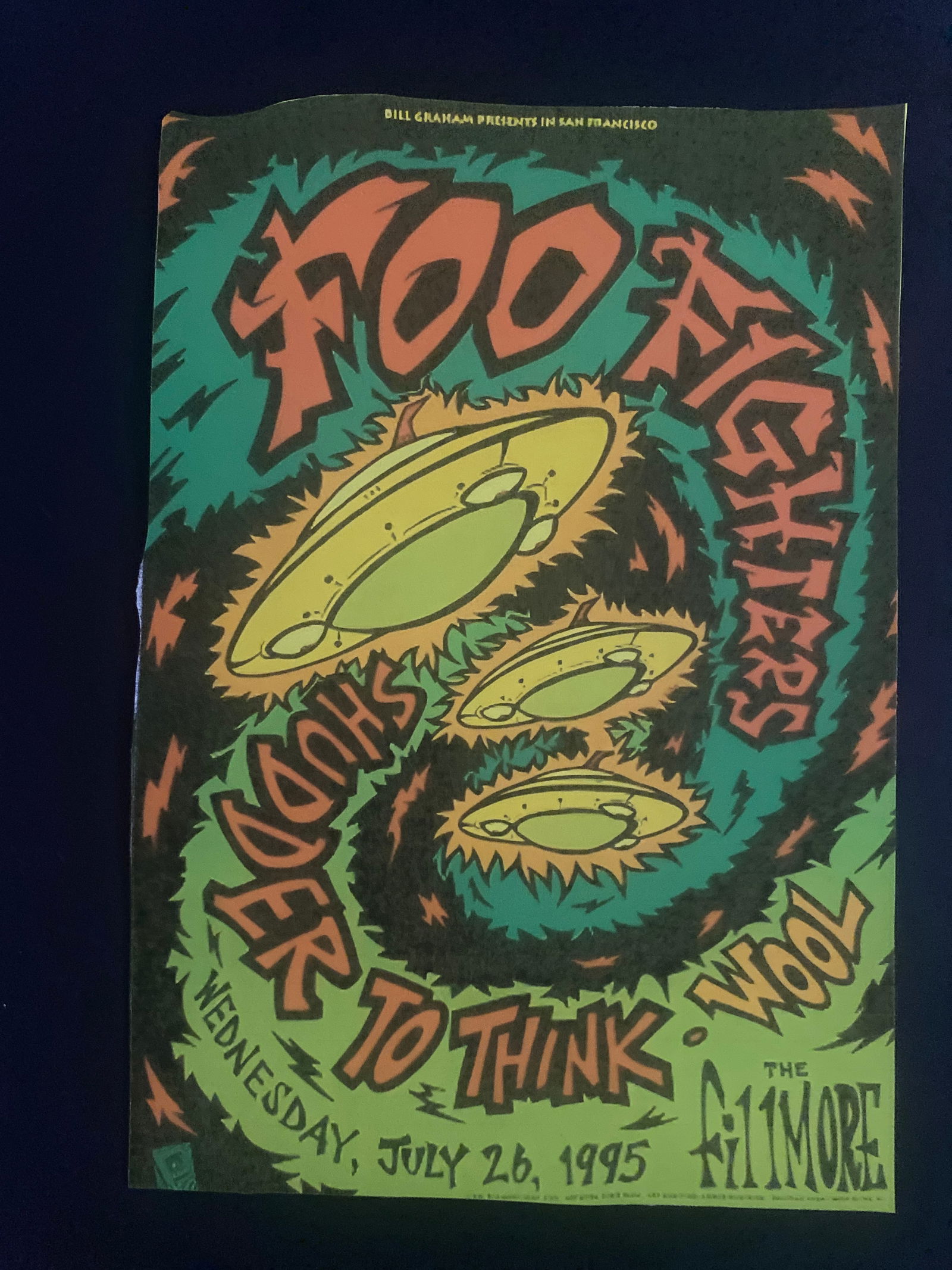 Foo Fighters 1995 Fillmore Concert Flyer (1 of 1)