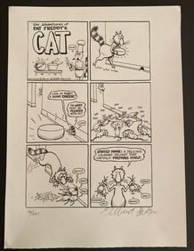 Gilbert Shelton Signed Fat Freddy's Cat Print 18/100