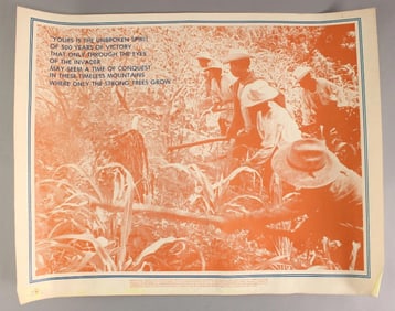 Vintage Native American Mohawk Tribe Protest Poster