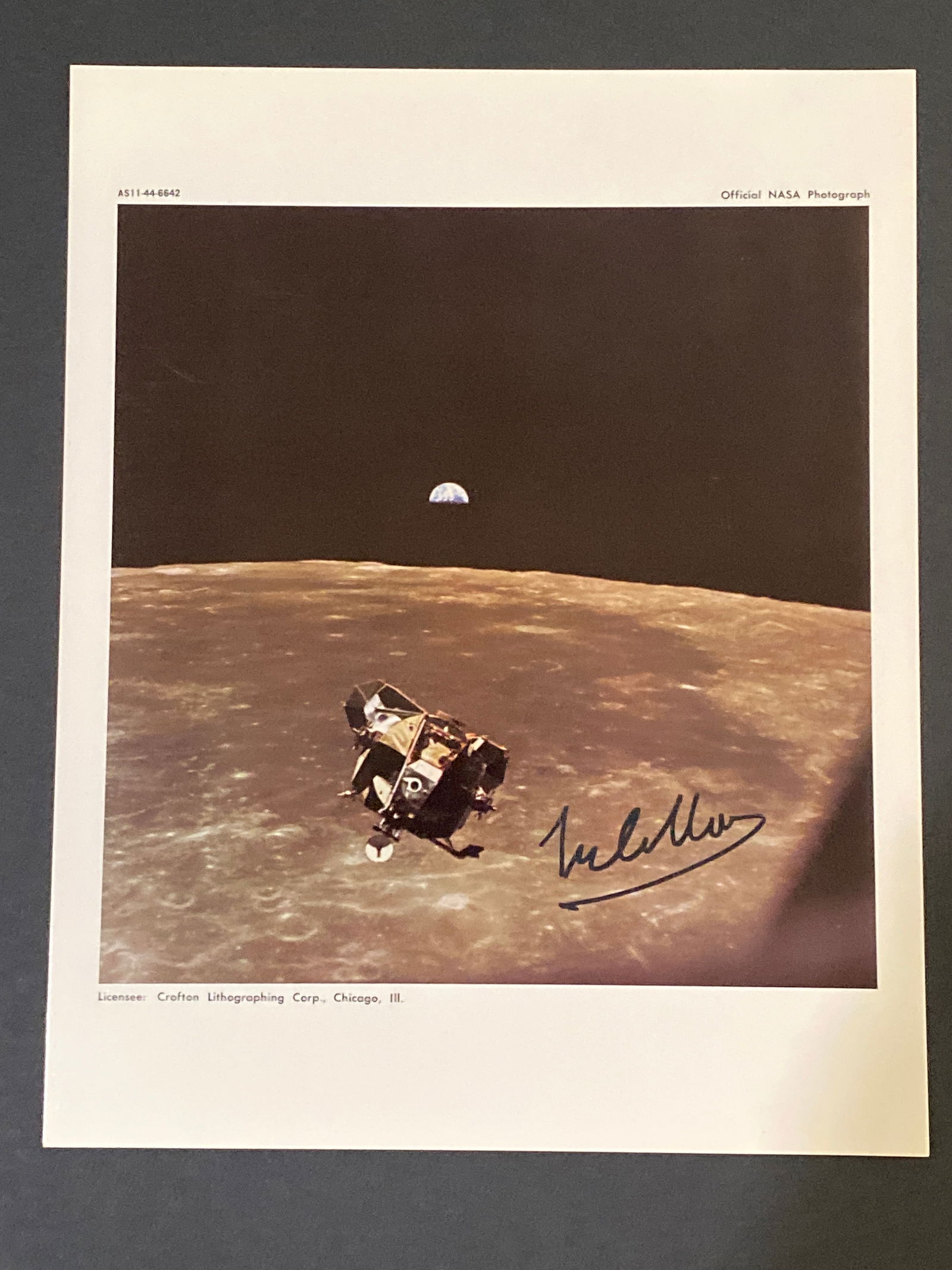 Mike Collins Autographed Apollo 11 Nasa Photograph (1 of 1)