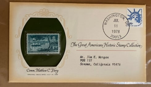 Matthew Perry 1978 Stamp and First Day Cover