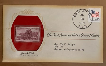 Lewis and Clark 1978 Stamp and First Day Cover