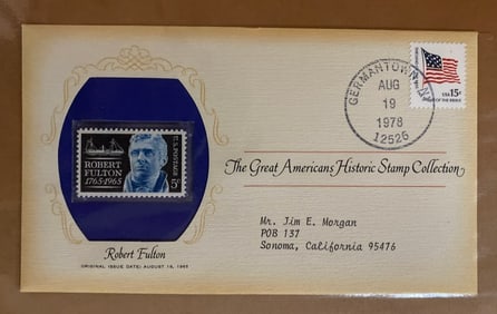 Robert Fulton 1978 Stamp and First Day Cover