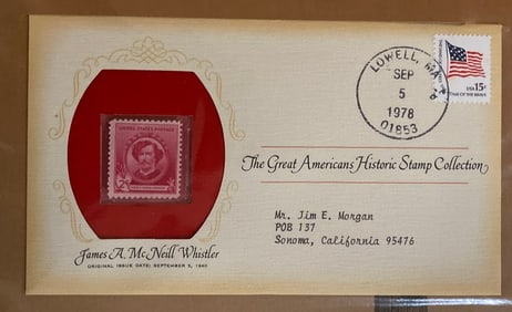 James McNeil White 1978 Stamp and 1st Day Cover