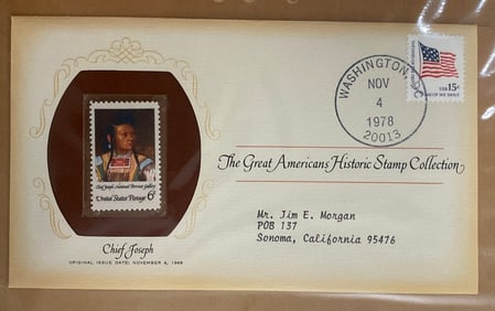 Chief Joseph 1978 Stamp and First Day Cover