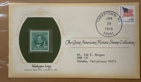 Washington Irving 1978 Stamp and Firsr Day Cover