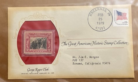 George Rogers Clark 1978 Stamp and First Day Cover