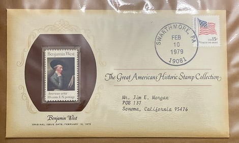 Benjamin West 1978 Stamp and First Day Cover