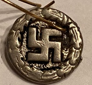 World War 2 German Silver Swastika Pendant