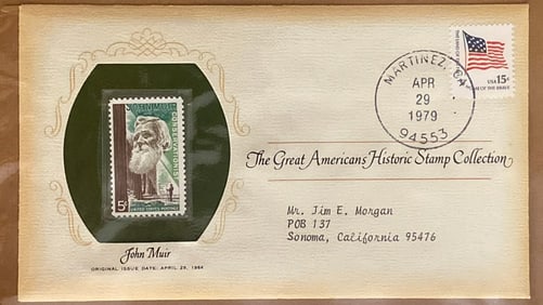 John Muir 1978 Stamp and First Day Cover