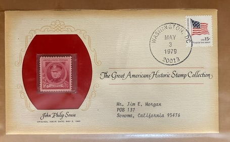 John Phillip Sousa 1978 Stamp and First Day Cover
