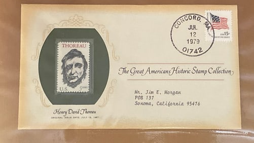 Henry David Thoreau 1978 Stamp and First Day Cover