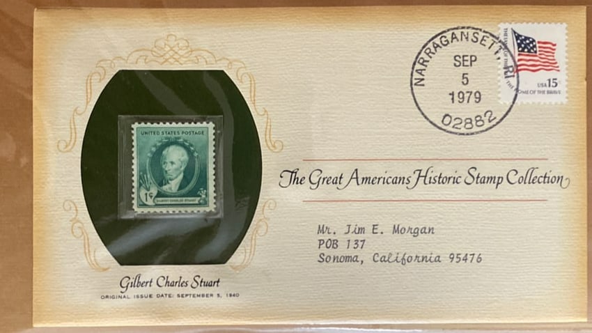 Gilbert Charles Stuart 1978 Stamp and First Day Cover: Uncirculated