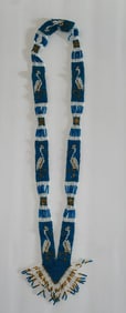 Antique Native American Beaded Ceremonial Necklace