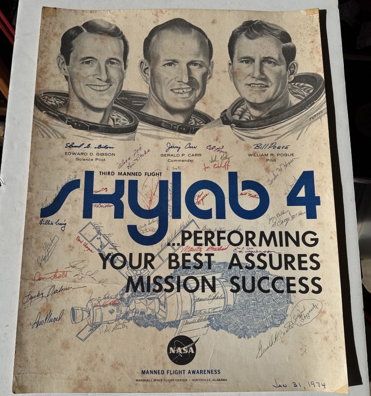 Skylab 4 Astronaut Signed Poster (1 of 4)