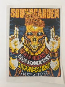 Chris Cornell Signed Soundgarden Concert Flyer